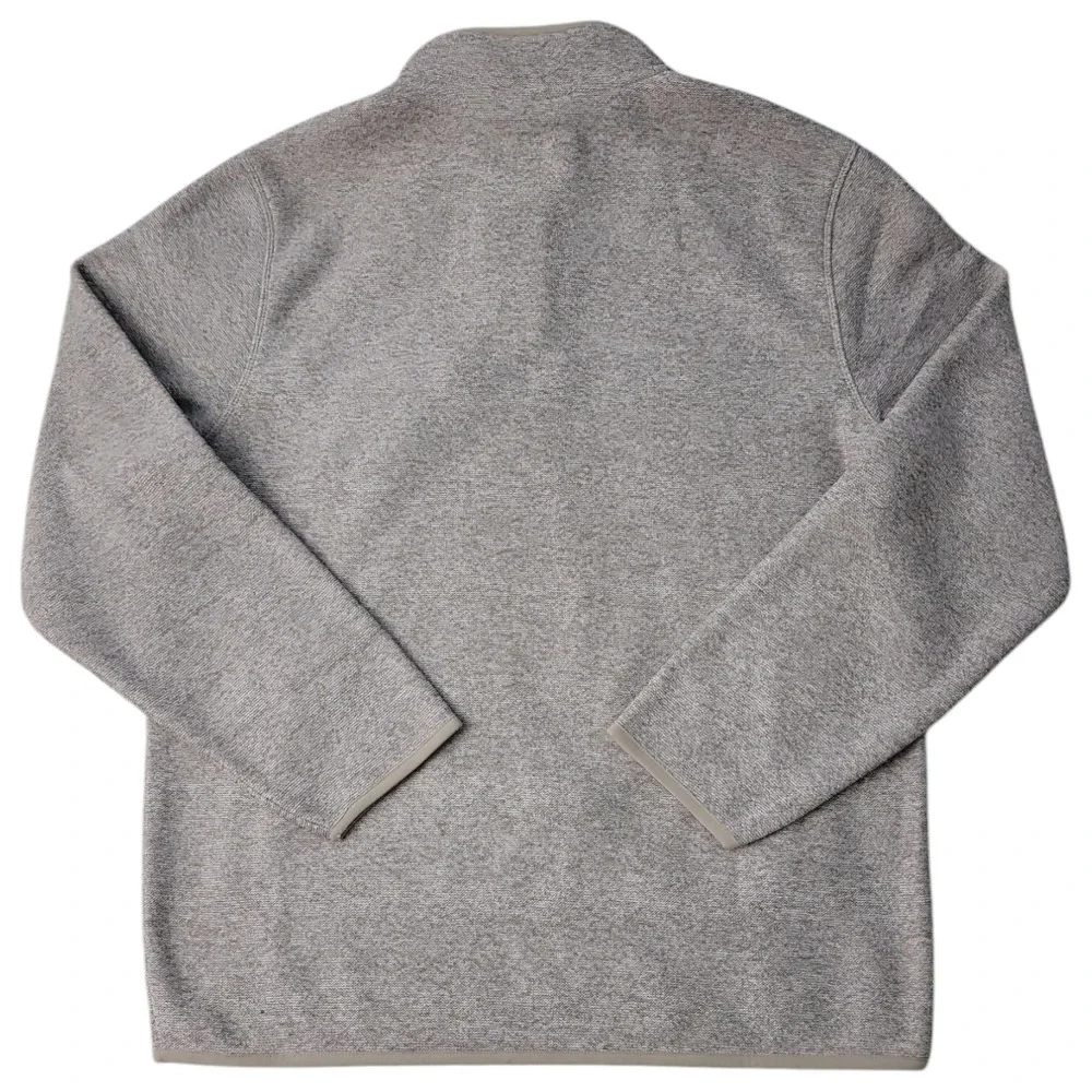 NWT Eddie Bauer Men's Quarter Snap Fleece Pullover Tan/Brown Heather Small‎ - Picture 2 of 2